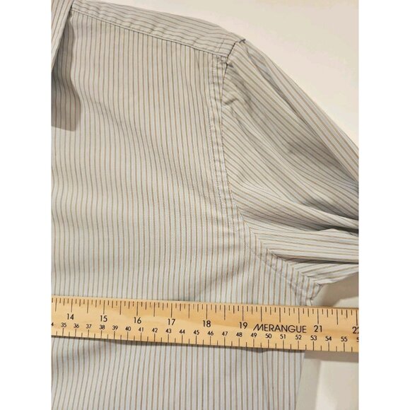 Paul Smith Italy Roll-Up Long Sleeve Shirt Contrast Cuff MED Gray Plaid Floral - Picture 5 of 12